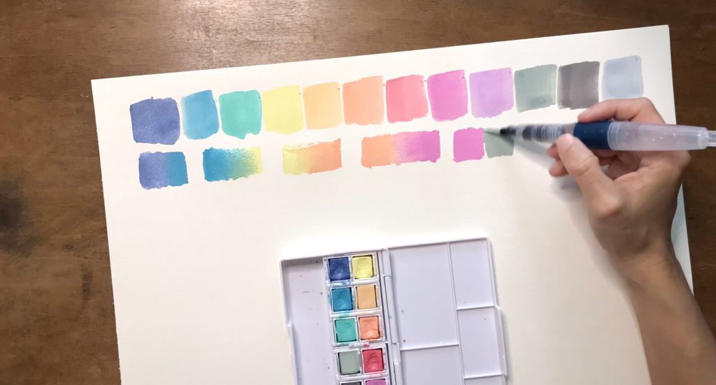 Paleta kolorystyczna zestawu Pastel Shades